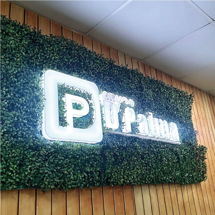letras en acero grupo dpalma